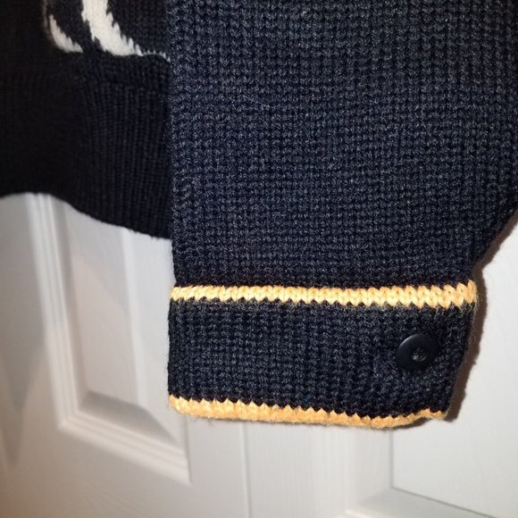 Vintage Obermeyer Wool Blend 'Tic Tac Toe' Mock Turtleneck Ski Sweater - Picture 5 of 9